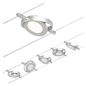 Paulmann 94414 CorDuo RoundMac, sada lankové LED osvětlení, 5x4,5W LED 3000K, matný chrom/chrom, délka 500cm