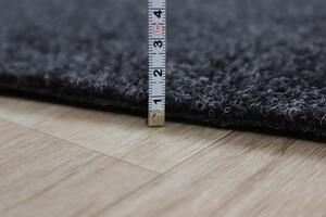 Spoltex koberce Liberec AKCE: 79x455 cm Metrážový koberec Rambo 15 černý, zátěžový - Bez obšití cm