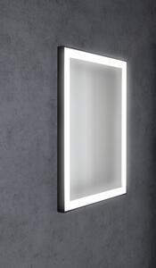 Sapho, GANO zrcadlo s LED osvětlením 60x80cm, černá