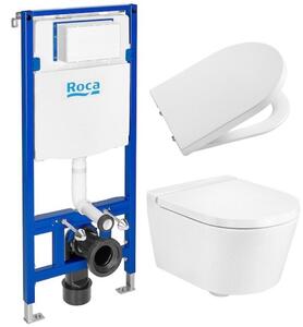 Sada záchodová mísa Roca Inspira A346528000, podomítkový WC modul Roca Duplo One A890070020, A80152C00B