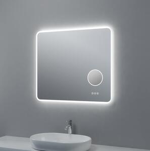 Zrcadlo s LED a nastavitelnou teplotou osvětlení, zaoblené rohy