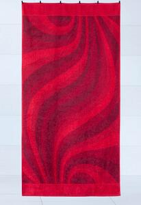 Plážová osuška Veba ZOE Vlny červená Velikost: 70x140 cm