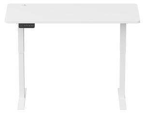 Výškově nastavitelný psací stůl LEVANO 140x60 cm bílá