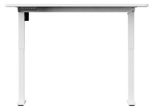 Výškově nastavitelný psací stůl LEVANO 140x60 cm bílá