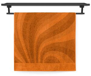 Plážová osuška Veba ZOE Vlny oranžová Velikost: 70x140 cm