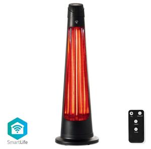 Nedis HTPA21BKW - Venkovní topné těleso SmartLife 600/1200W/230V Wi-Fi Tuya IP24