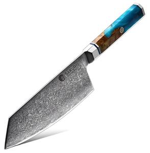 Sekáček z damaškové oceli SaKuRo Blue 19 cm