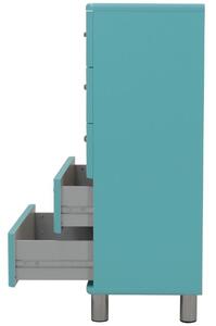 Modrá lakovaná komoda Tenzo Malibu 60 x 41 cm II