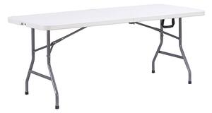 TENTino AKCE! Skládací stůl 183x76 cm PŮLENÝ + ubrus BASIC ZDARMA Barva ubrusu: BÍLÁ / WHITE