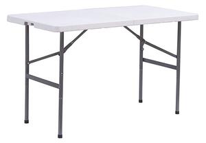 TENTino Skládací stůl 122x60 cm PŮLENÝ, bílý, STL122P