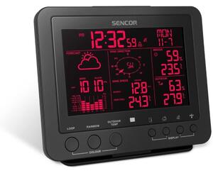 Sencor - Profesionální meteostanice s barevným LCD displejem 5V/1xCR2032