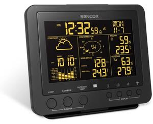 Sencor - Profesionální meteostanice s barevným LCD displejem 5V/1xCR2032