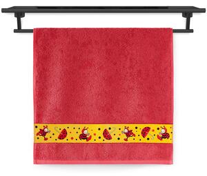 Dětský ručník Veba NORA Berušky tisk červená Velikost: 50x100 cm