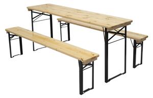 TENTino BAZAROVÝ profi pivní set 200x50 cm- STŮL + 2x LAVICE