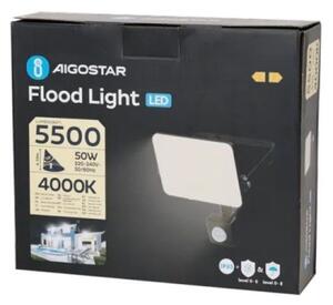 Aigostar - LED Reflektor se senzorem LED/50W/230V 4000K IP65 černá