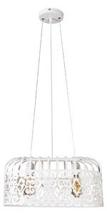 Rabalux Alessandra závěsné svítidlo bílé E27, max. 2x60W, průměr 46cm