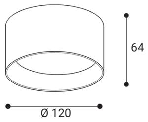 LED2 1480226DT Zeta 2 ON S, niklové stropní svítidlo, 8/12W LED 2700K TRIAK, ⌀12cm