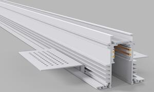 LED2 6093301 Mag track 48V, bílá zapuštěná kolejnice pro magnetický systém, DALI, 200cm