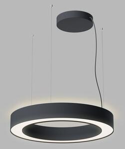 LED2 3276373DT Saturn Slim 2 P/N-Z 60, závěsné kruhové svítidlo, 40+20W LED 2700K/3000K/4000K,TRIAK, černé, prům. 60cm
