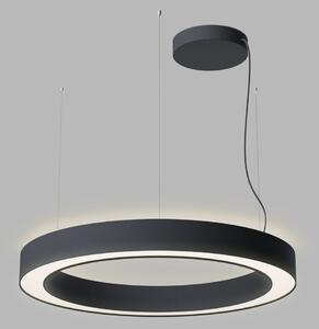 LED2 3276473DT Saturn Slim 2 P/N-Z 80, závěsné kruhové svítidlo, 50+30W LED 2700K/3000K/4000K,TRIAK, černé, prům. 80cm