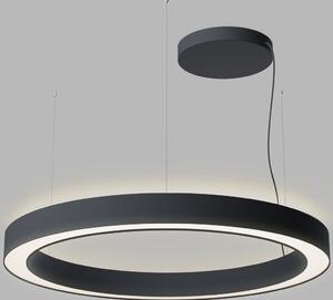LED2 3276573DT Saturn Slim 2 P/N-Z 100, závěsné kruhové svítidlo, 80+40W LED 2700K/3000K/4000K,TRIAK, černé, prům. 100cm