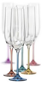 Bohemia Crystal Sklenice na šampaňské Spectrum 190 ml (set po 6 ks)