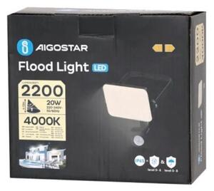 Aigostar - LED Reflektor se senzorem LED/20W/230V 4000K IP65 černá