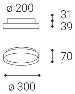 LED2 1276171 MOON 30, W 25W (20+5) 2700K/3000K/4000K