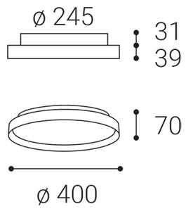 LED2 1274873 MOON 40, B 36W (30+6) 2700K/3000K/4000K