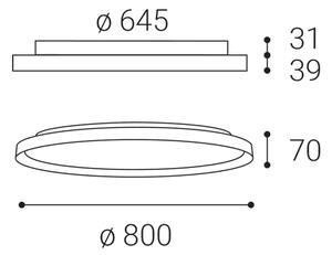 LED2 12750737DT MOON 80, BCH TRIAC 88W (76+12) 2700K/3000K/4000K