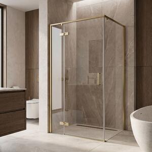 Sprchový kout Rea Bruno 100x80 Brush Gold