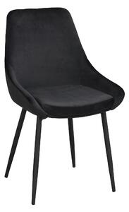ROWICO Sametová jídelní židle SIERRA černá 110467