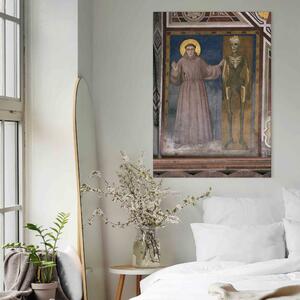 Reprodukce obrazu Svatý František z Assisi upozorňuje na smrt