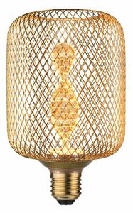 PAULMANN Kovic Glow Standard 230V LED žárovka Zyl E27 Helix 3,5W 1800K mosaz 290.84