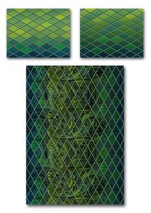 Povlečení Veba GEON Prolnutí barev zelená Velikost: 140x200 cm + 70x90 cm