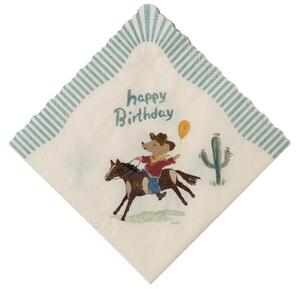 Maileg Papírové ubrousky Happy Birthday - Cowboy MIL541