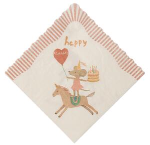 Maileg Papírové ubrousky Happy Birthday - Unicorn MIL542