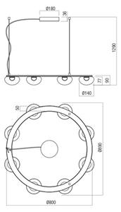 Redo 01-3249 Sinclair, zlaté kruhové závěsné svítidlo, LED 49,6W 3000K, stmívatelné, průměr 80cm