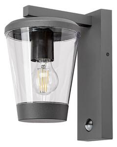 Rabalux 7267 venkovní nástěnné svítidlo s pohybovým čidlem Savano 1x40W | E27 | IP44 - antracit