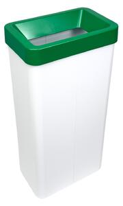 Odpadkový koš na tříděný odpad Caimi Brevetti Maxi W,85 L, zelený, sklo barevné