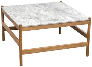 KONFERENČNÍ STOLEK, přírodní barvy, bílá, dřevo, kámen, 80/42/80 cm MID.YOU, Online Only