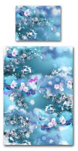 Povlečení Veba GEON tisk Dotek motýla modrá Velikost: 140x200 cm + 70x90 cm