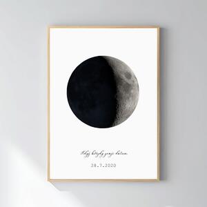 Personalizovaný magický fotoobraz v rámu - 50x70 - měsíční fáze