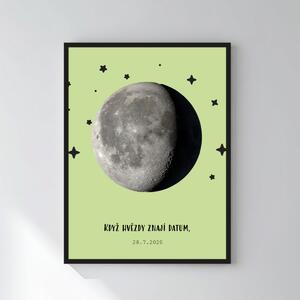Personalizovaný magický fotoobraz v rámu - 30x40 - měsíční fáze