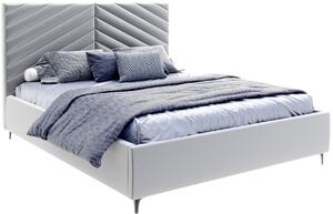 Čalouněná postel ELEGANTE 90x200 Steel Paris s úložným prostorem kovový rošt
