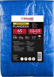 Plachta z tkaniny, rozmry 12x15 metr, hmotnost 65 g, vodotsná, odolná proti roztrení, stavební plachta, ochranná plachta, zahradní plachta s oky. Schmith