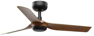 FARO MINI PUNT S stropní ventilátor, černá/tmavé dřevo s DC motorem