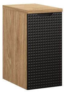Comad Závěsná skříňka s horní deskou Luxor Black 30 černá mat/olejovaný dub