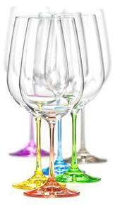 Bohemia Crystal Barevné sklenice na červené víno Rainbow 40729/D4661/5