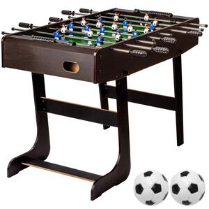 GamesPlanet® Belfast 9413 Stolní fotbálek rozkládací 121 x 101 x 79 cm, tmavé dřevo